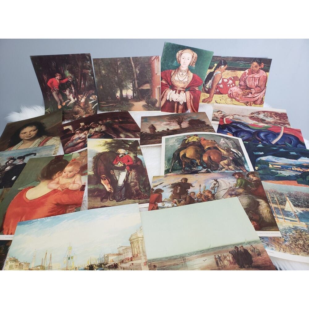 Set of 22 Treasures Of Art The World's Greatest Paintings lithograph print 1937